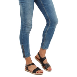 Sandale de damă negre H-7 Negre negru 1 Sandale de damă negre H-7 Negre negru 1