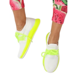 B-6851 Pantofi sport galbeni albi și galbeni 2