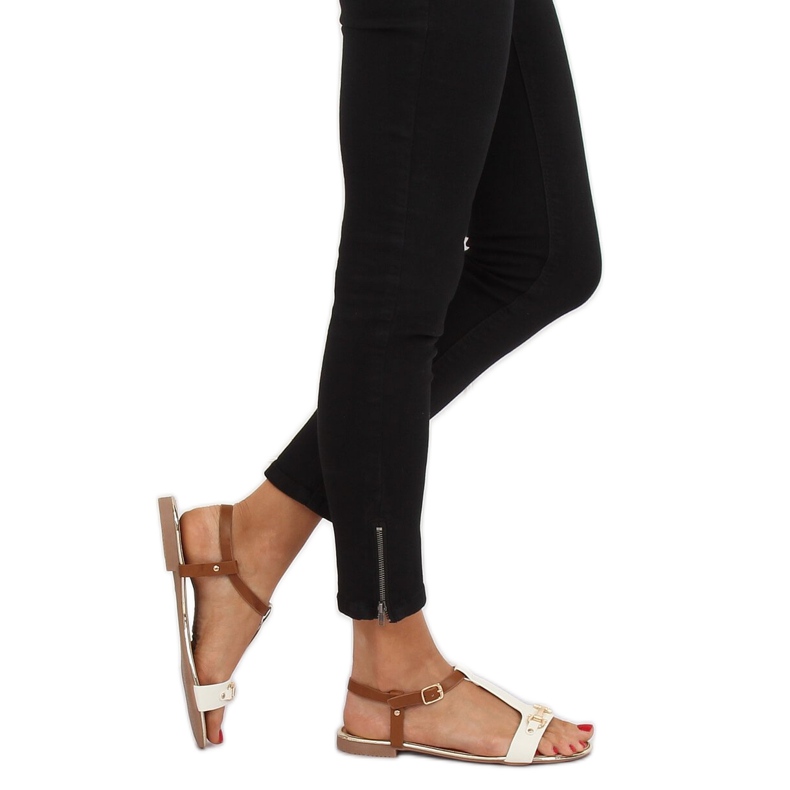 Sandale albe pentru femei 127-97 Alb 1