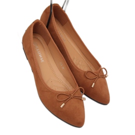 Balerini cu capace de migdale camel 8F58 Camel maro 1