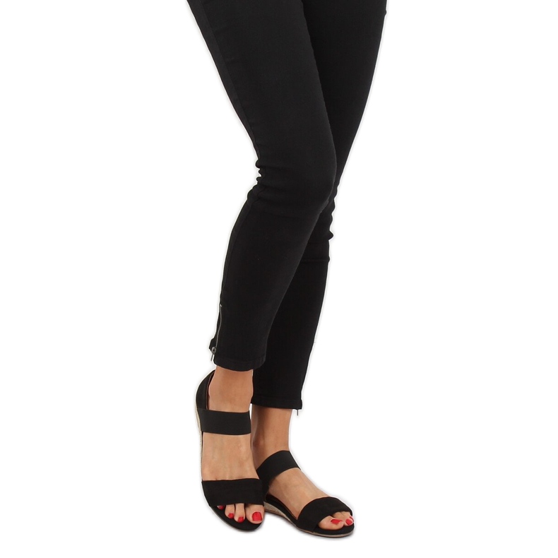 Sandale negre espadrile 9R71 Negru 2 Sandale negre espadrile 9R71 Negru 2