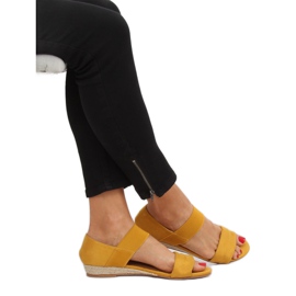 Sandale espadrile galbene 9R71 Galbene 2