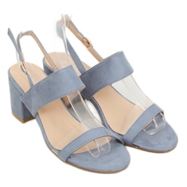 Sandale cu toc albastru 660-1 / SA-2 Albastru 3