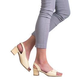 Goodin Sandale elegante cu alunecare galben 2 Goodin Sandale elegante cu alunecare galben 2