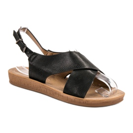 SHELOVET Sandale confortabile negru 1