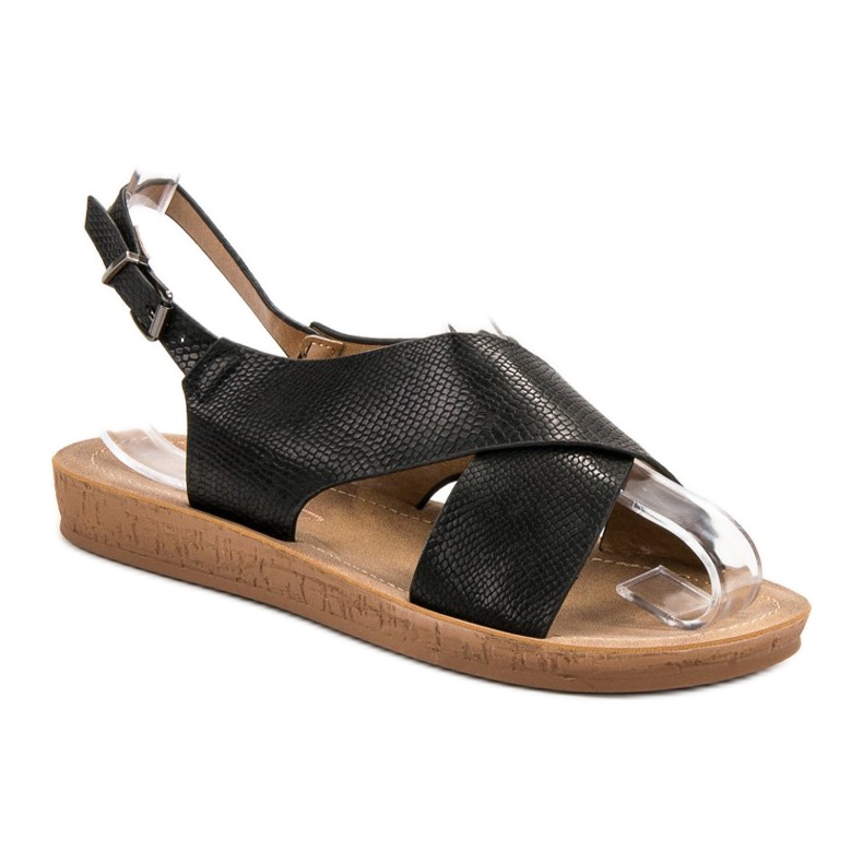 SHELOVET Sandale confortabile negru 1