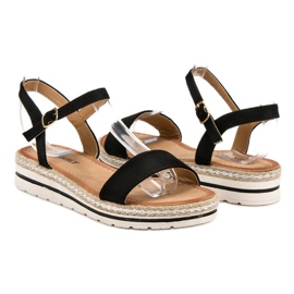 EXQUILY Sandale negre negru 1