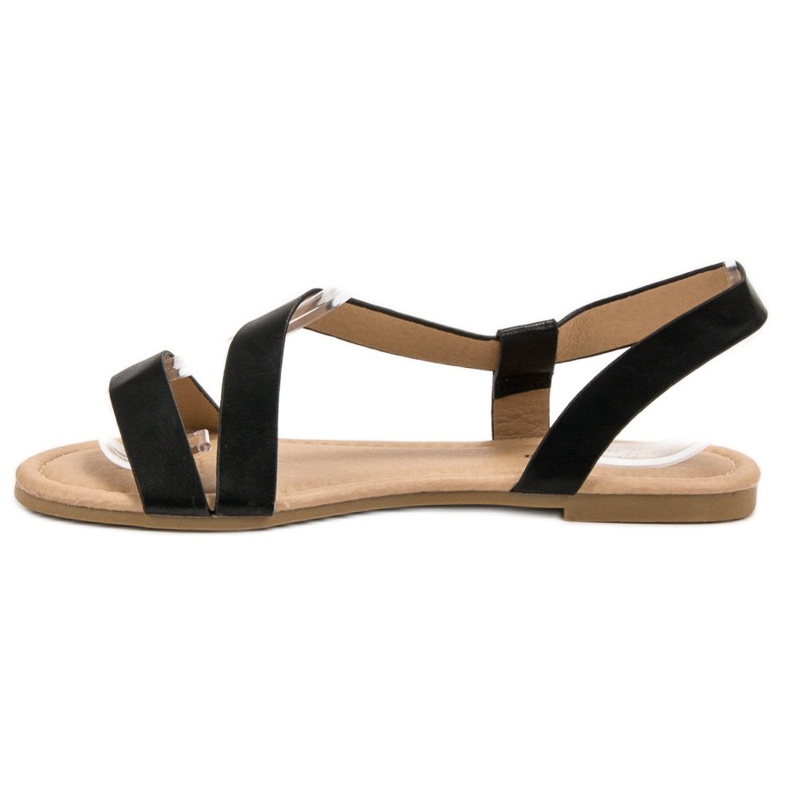 Primavera Sandale plate cu alunecare negru 1