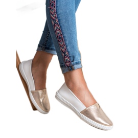 Mckeylor Adidași Slip On la modă alb galben 4