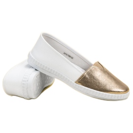 Mckeylor Adidași Slip On la modă alb galben 2