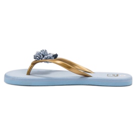 Ax Boxing Flip-Flops Cu Flori albastru 3