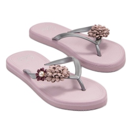 Ax Boxing Flip-Flops Cu Flori violet 2