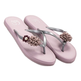 Ax Boxing Flip-Flops Cu Flori violet 3