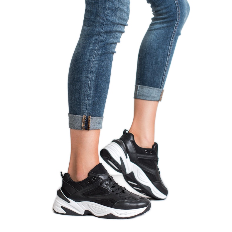 SHELOVET Adidași negri negru 2