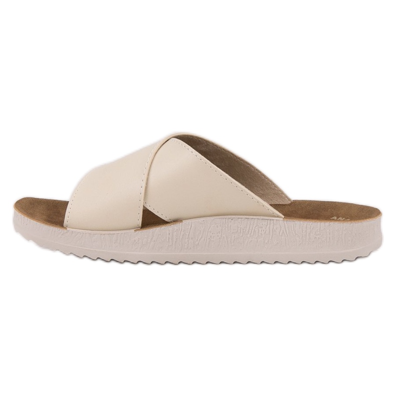 SHELOVET Papuci din piele ecologică maro 2