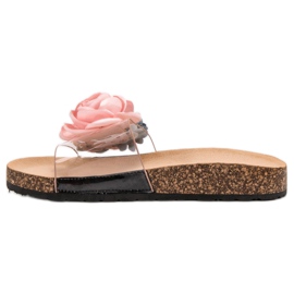 Super Me Papuci Cu Flori roz 1