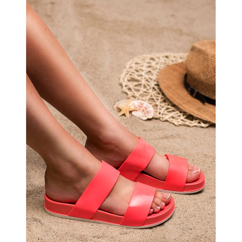 Laura Mode Papuci din cauciuc coral roșu 2 Laura Mode Papuci din cauciuc coral roșu 2