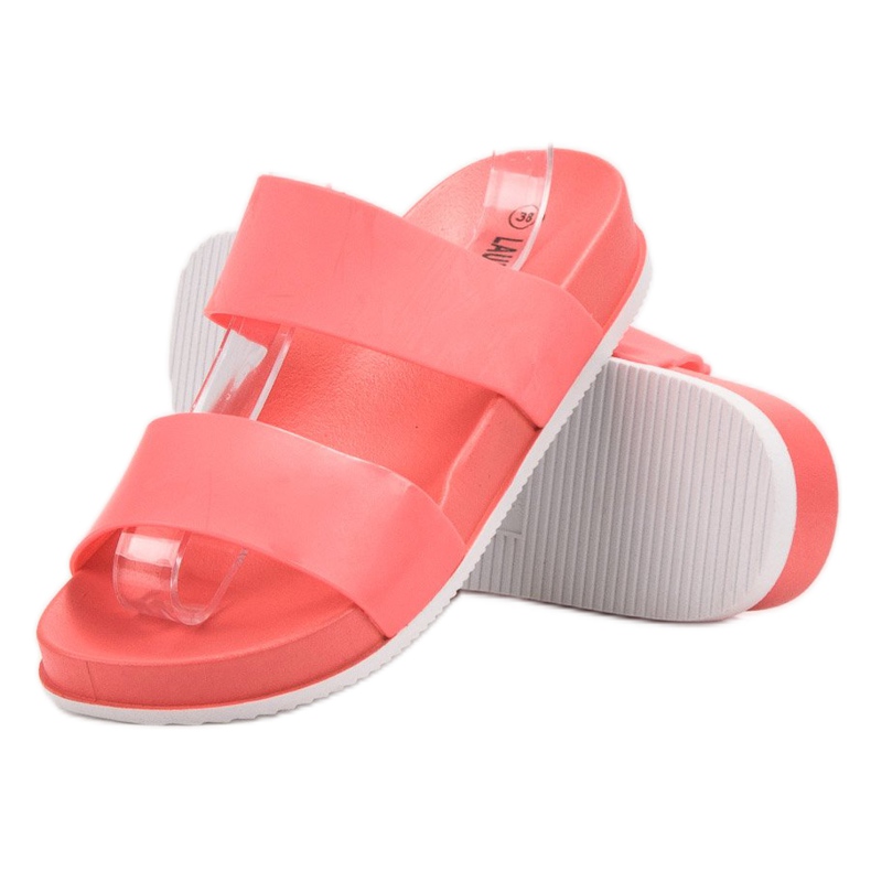 Laura Mode Papuci din cauciuc coral roșu 1 Laura Mode Papuci din cauciuc coral roșu 1