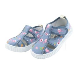 Pantofi pentru copii American Club cu velcro albastru TEN 32/19 roz 3