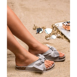 Diamantique Papuci Cu Arc gri 2