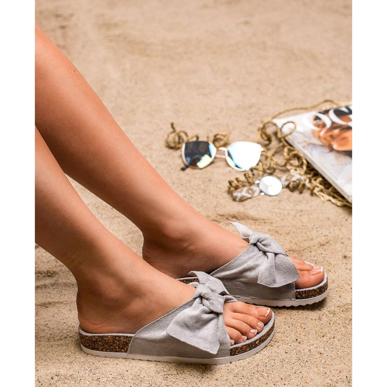 Diamantique Papuci Cu Arc gri 2