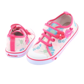 American Club Tălpi interioare din piele americană Mouth alb maro roz 4