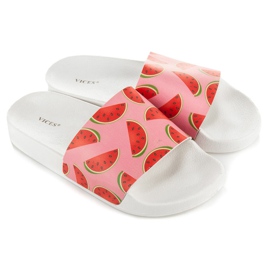 Vices Papuci de pepene verde alb roșu roz 1 Vices Papuci de pepene verde alb roșu roz 1