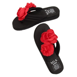 Negru TS-33 Flip-flops negru roșu 3