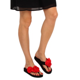Negru TS-33 Flip-flops negru roșu 2