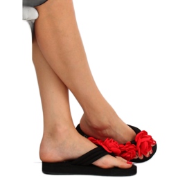 Negru TS-33 Flip-flops negru roșu 1