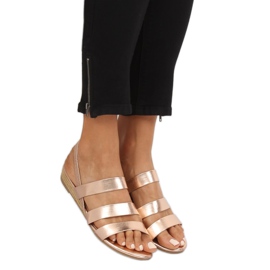 Sandale espadrile șampanie SM007 Șampanie roz 3