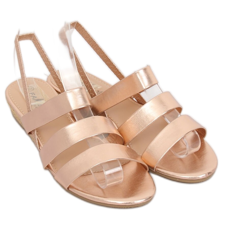 Sandale espadrile șampanie SM007 Șampanie roz 1