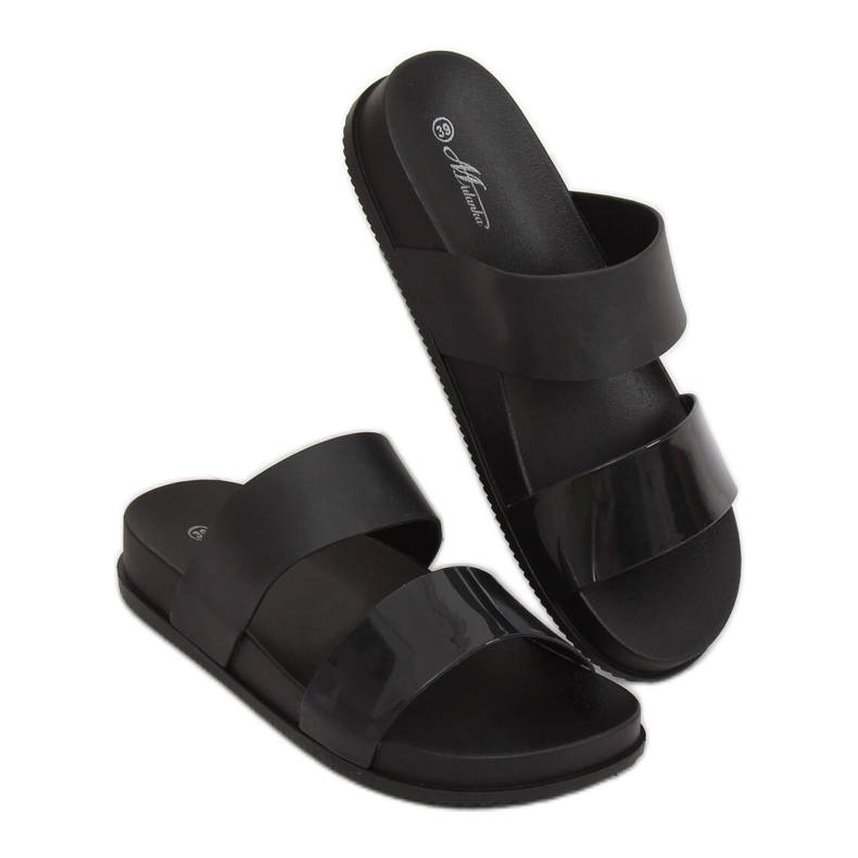 Papuci negri negri pentru femei TS-23 Negri negru 1