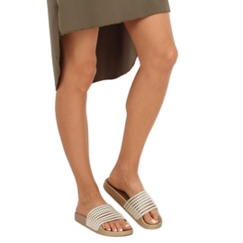 G301 Papuci de aur cu margele 2