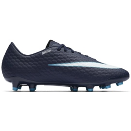 Ghete de fotbal Nike Hypervenom Phelon Iii Fg M 852556-414 albastru marin albastru marin 1