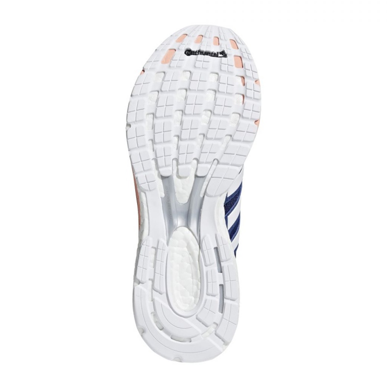Pantofi de alergare adidas Adizero Boston 6 W BB6418 alb albastru marin portocale 1