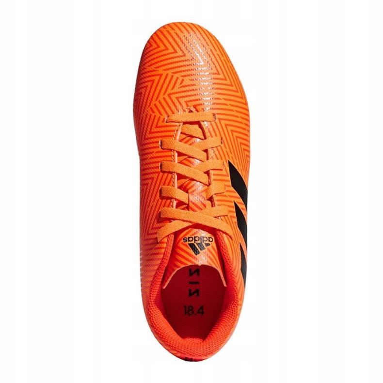 Ghete de fotbal adidas Nemeziz 18.4 FxG Jr DB2355 multicolor portocale 2