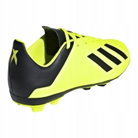 Ghete de fotbal Adidas X 18.4 FxG Jr DB2420 galben galben 2