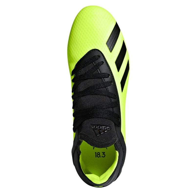 Ghete de fotbal Adidas X 18.3 Fg Jr DB2418 multicolor verde 2 Ghete de fotbal Adidas X 18.3 Fg Jr DB2418 multicolor verde 2