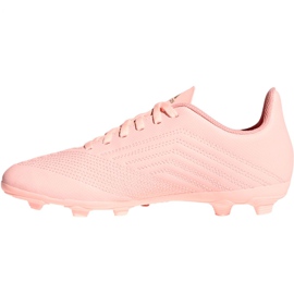Ghete de fotbal Adidas Predator 18.4 FxG Jr DB2322 multicolor roz 1