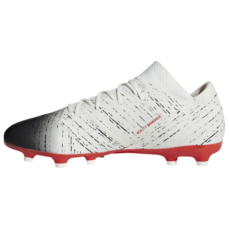 Ghete de fotbal Adidas Nemeziz 18.2 Fg M D97980 alb alb 1