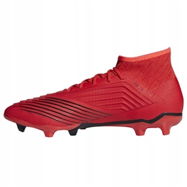 Ghete de fotbal Adidas Predator 19.2 Fg M D97940 multicolor roșu 1