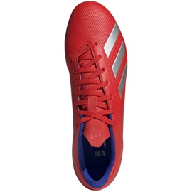 Ghete de fotbal Adidas X 18.4 Fg M BB9376 multicolor roșu 1