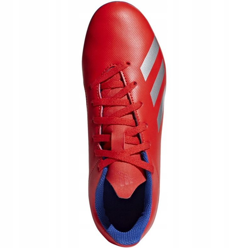 Ghete de fotbal Adidas X 18.4 FxG Jr BB9379 multicolor portocale si rosii 1 Ghete de fotbal Adidas X 18.4 FxG Jr BB9379 multicolor portocale si rosii 1