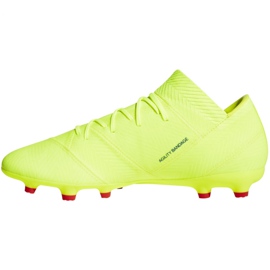 Ghete de fotbal Adidas Nemeziz 18.2 Fg M BB9431 galben galben 1