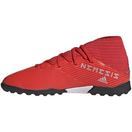 Ghete de fotbal Adidas Nemeziz 19.3 Tf Jr F99941 roșu roșu 2