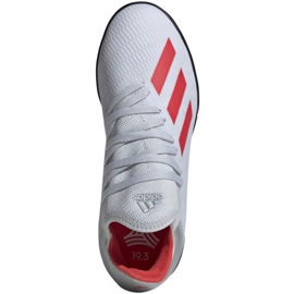 Ghete de fotbal Adidas X 19.3 Tf Jr F35358 alb alb 2