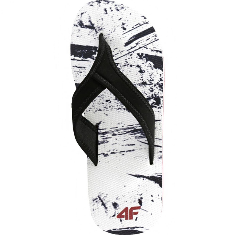 Papuci 4F H4L19 KLM004 90A alb negru multicolor 1