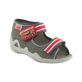 Papuci băieți Napa Befado 250P089 gri roșu 1 Papuci băieți Napa Befado 250P089 gri roșu 1