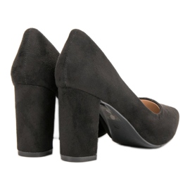 Diamantique Pompele din piele neagră negru 1